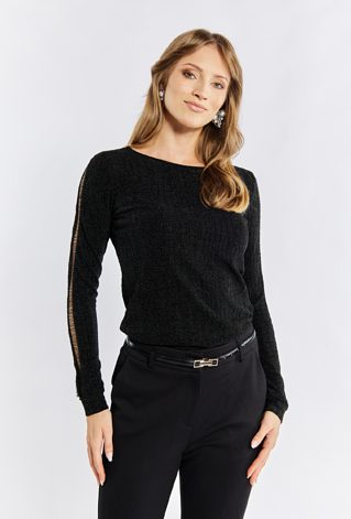 Bluzka z połyskującym wzorem