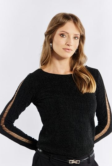 Bluzka z połyskującym wzorem