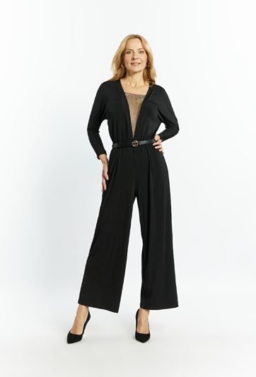 Kombinezon damski z ozdobną siateczką