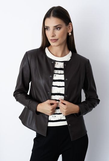 Kurtka damska z imitacji skóry