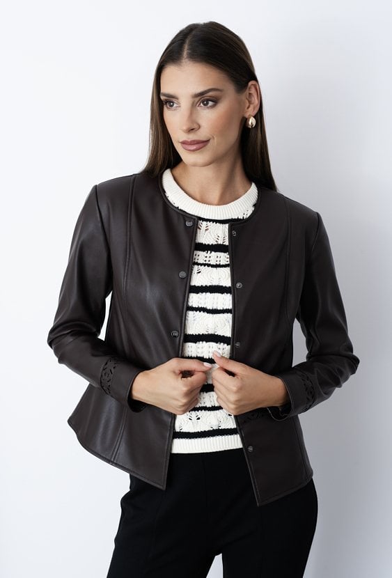 Kurtka damska z imitacji skóry