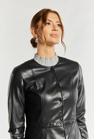 Kurtka damska z imitacji skóry