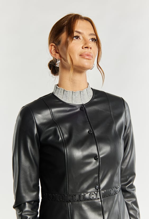 Kurtka damska z imitacji skóry