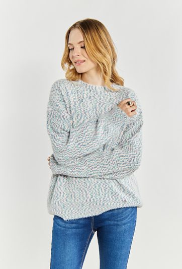 Kolorowy sweter damski