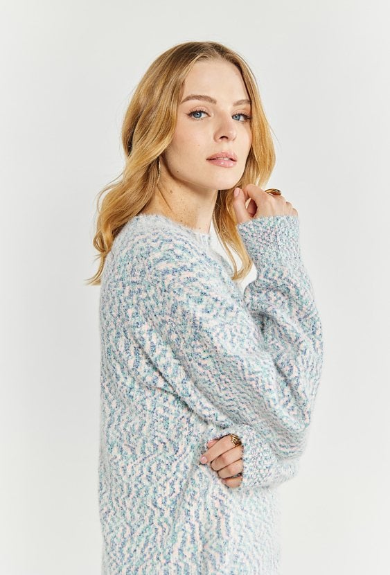 Kolorowy sweter damski