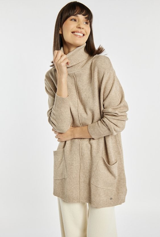 Sweter damski z golfem