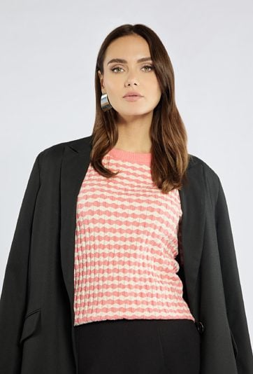 Sweter damski z krótkim rękawem