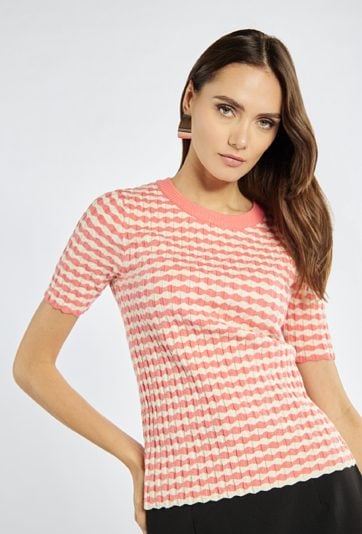 Sweter damski z krótkim rękawem