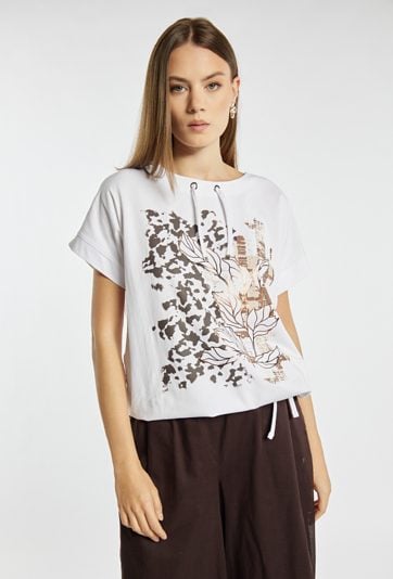 T-shirt z wiązaniem