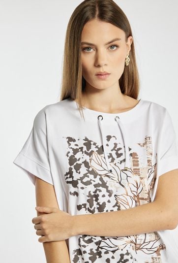 T-shirt z wiązaniem