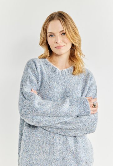 Kolorowy sweter damski