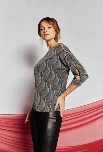 Połyskująca bluzka damska