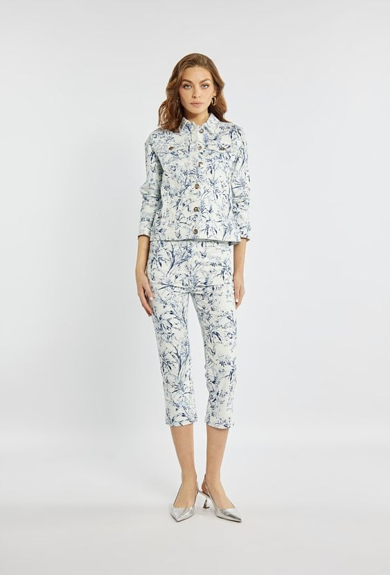 Spodnie 7/8 z wzorem