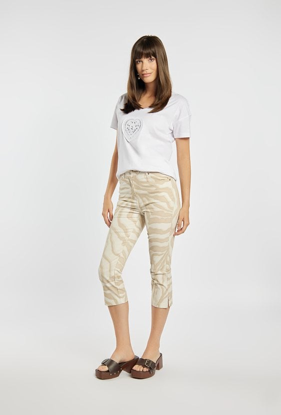 Spodnie 7/8 z wzorem