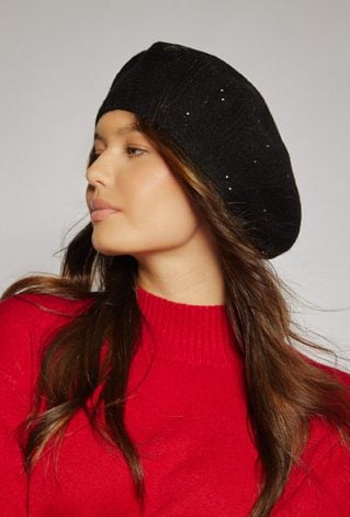 Beret z lekkim połyskiem