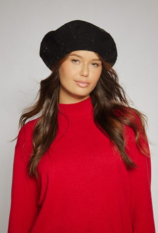 Beret z lekkim połyskiem