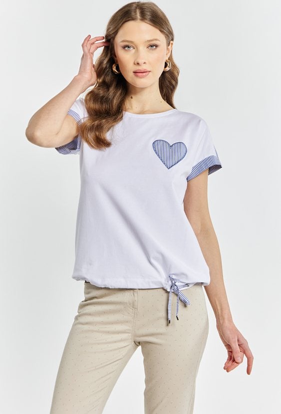 T-shirt damski z bawełny