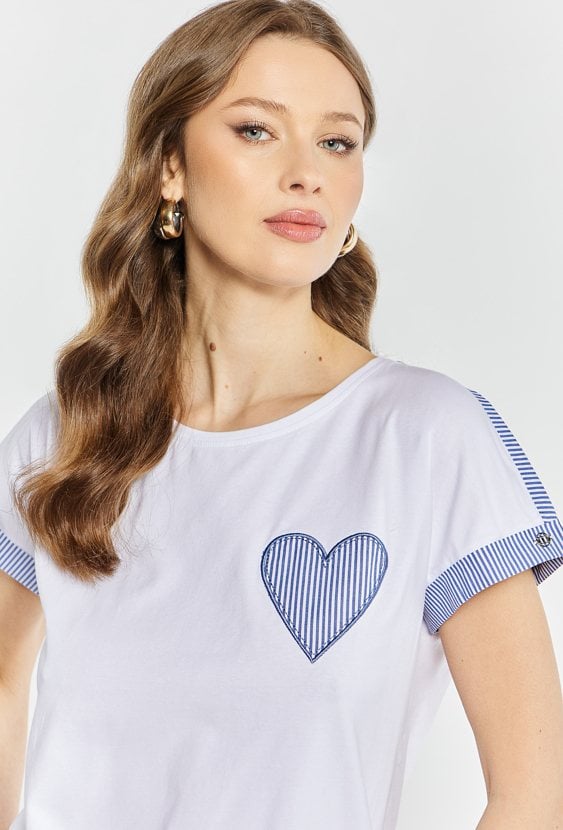 T-shirt damski z bawełny