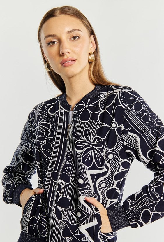 Wzorzysta bluza damska