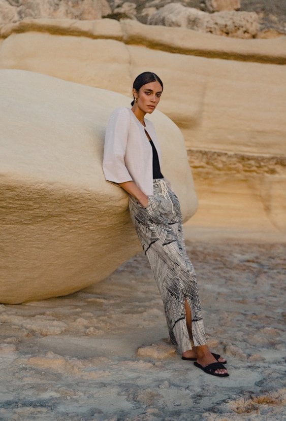 Wzorzyste spodnie damskie