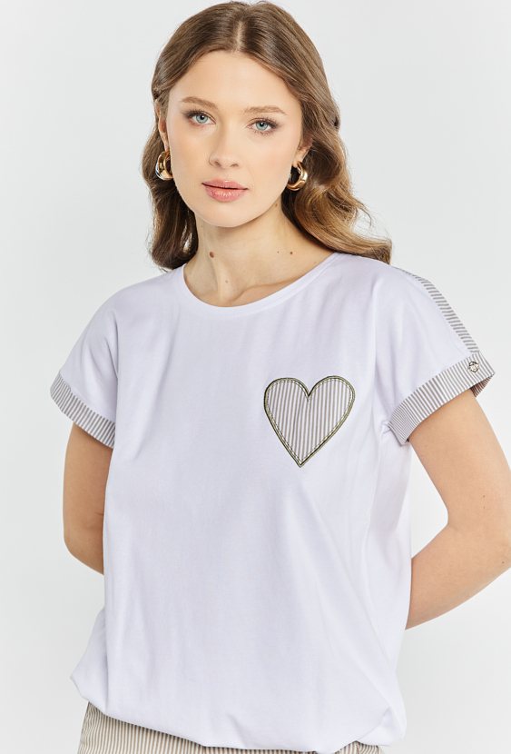 T-shirt damski z bawełny