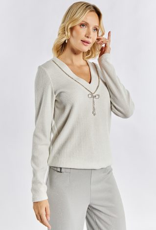 Elegancka bluzka z agrafką