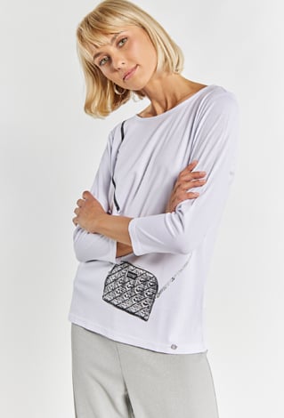 Bluzka z wzorem torebki