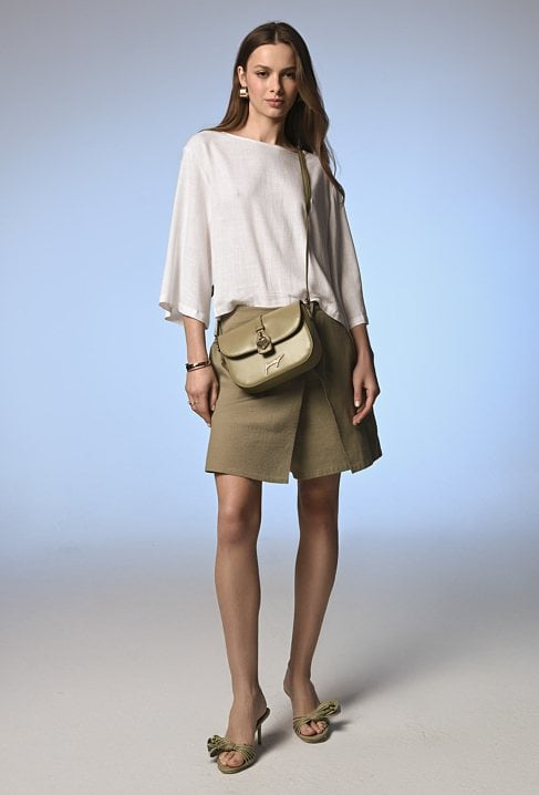 Spódnico -spodnie  z zakładką