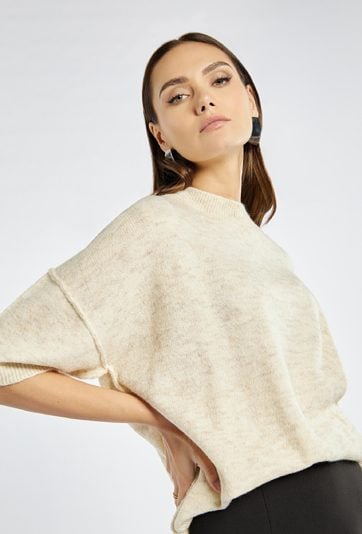 Sweter damski z domieszką wełny