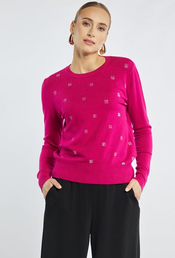 Sweter damski z dżetami