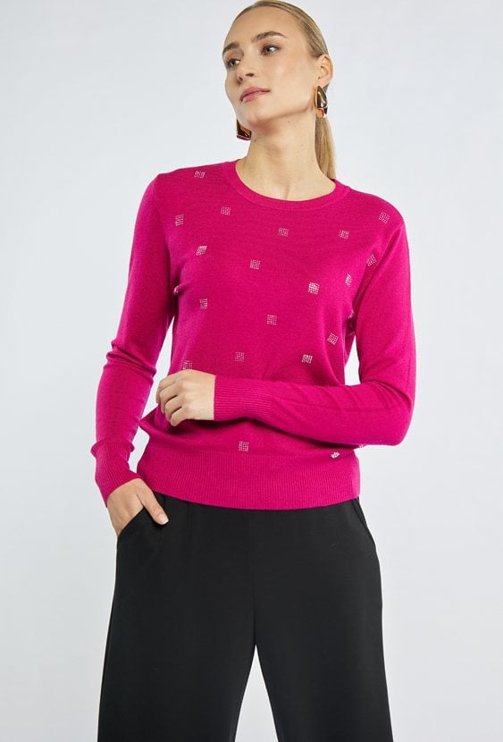 Sweter damski z dżetami