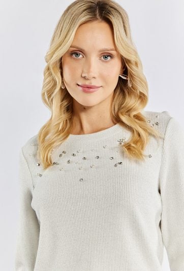 Bluzka damska z koralikami