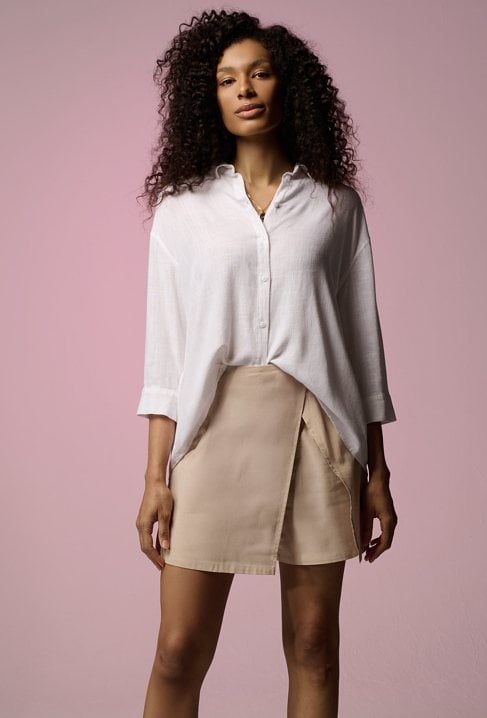 Spódnico -spodnie  z zakładką