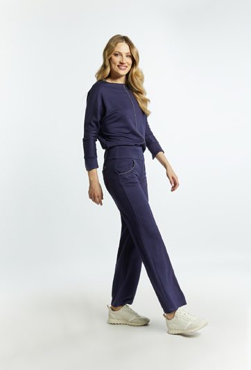 Spodnie damskie z szerokimi nogawkami