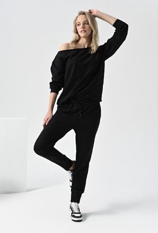 Czarne spodnie dresowe