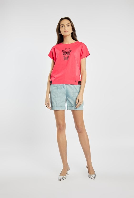 T-shirt z motylkowym wzorem