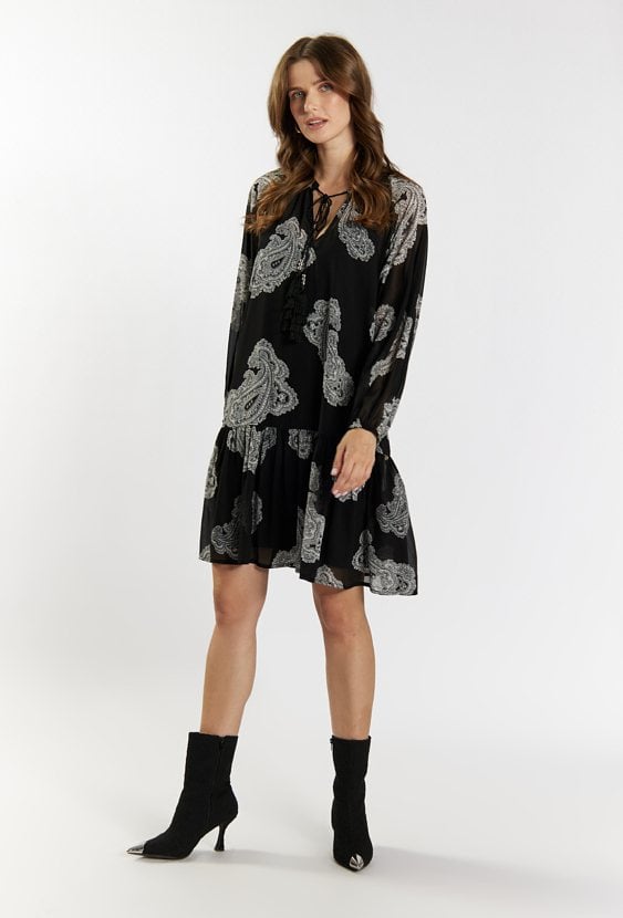 Wzorzysta sukienka damska