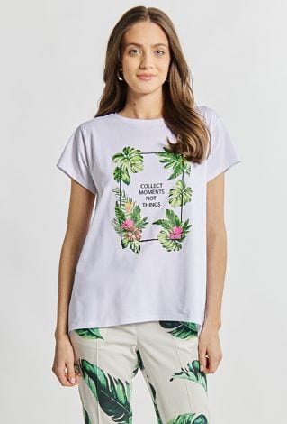 T-shirt z egzotycznym nadrukiem