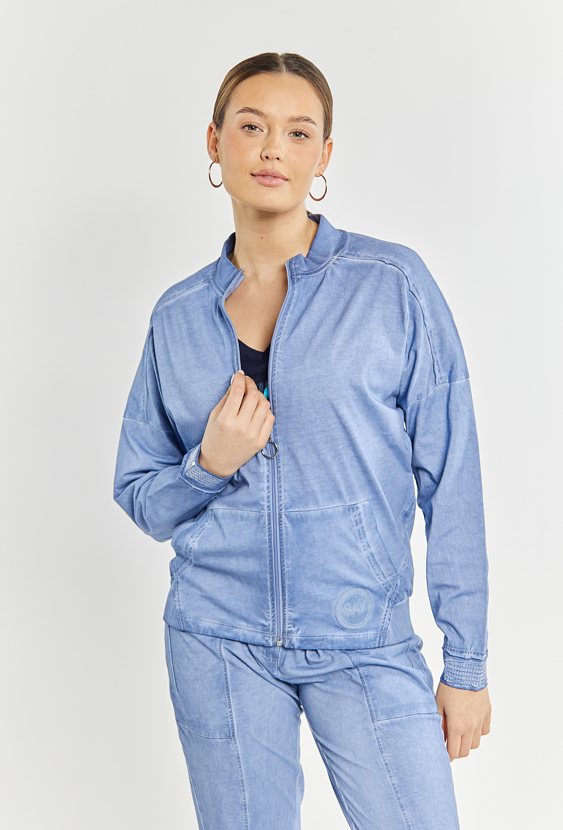 Rozpinana bluza z efektem sprania