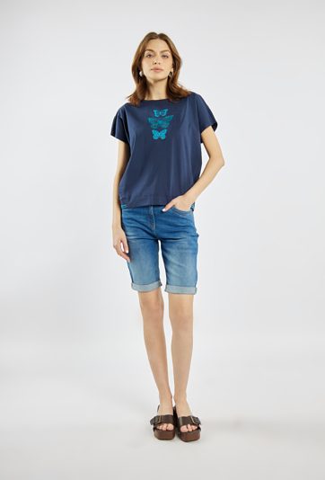 T-shirt z motylkowym wzorem