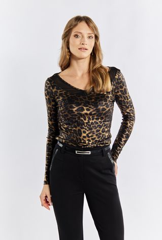 Bluzka z wzorem w panterkę