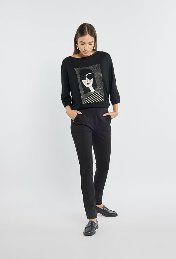 Spodnie damskie z kieszeniami