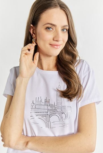 T-shirt damski z ciekawym nadrukiem