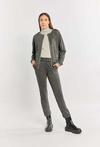 Spodnie damskie z paskiem