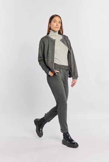 Spodnie damskie z paskiem