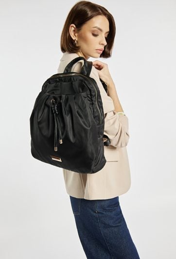 Tekstylny plecak z ściągaczem