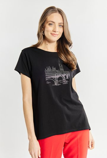 T-shirt damski z ciekawym nadrukiem