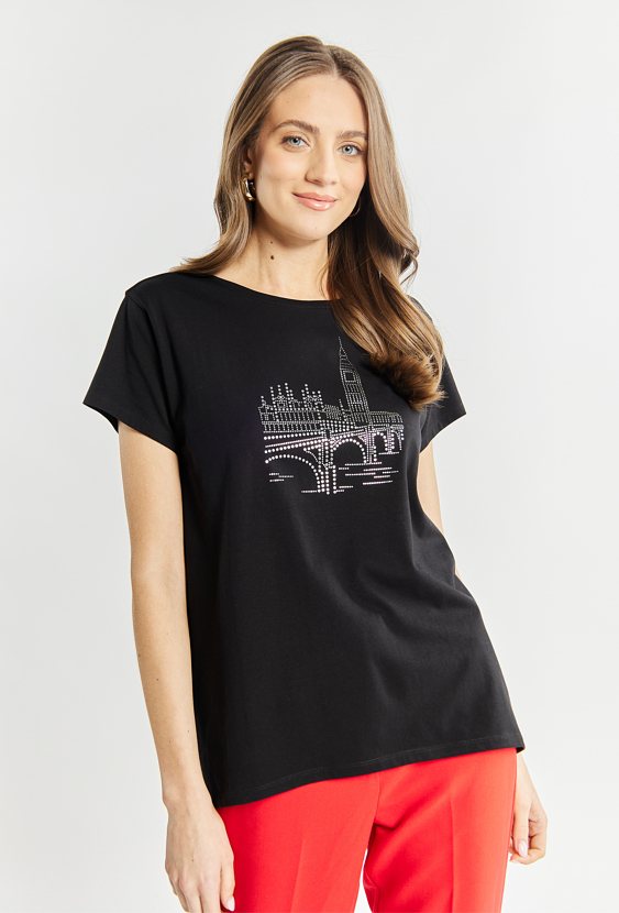T-shirt damski z ciekawym nadrukiem