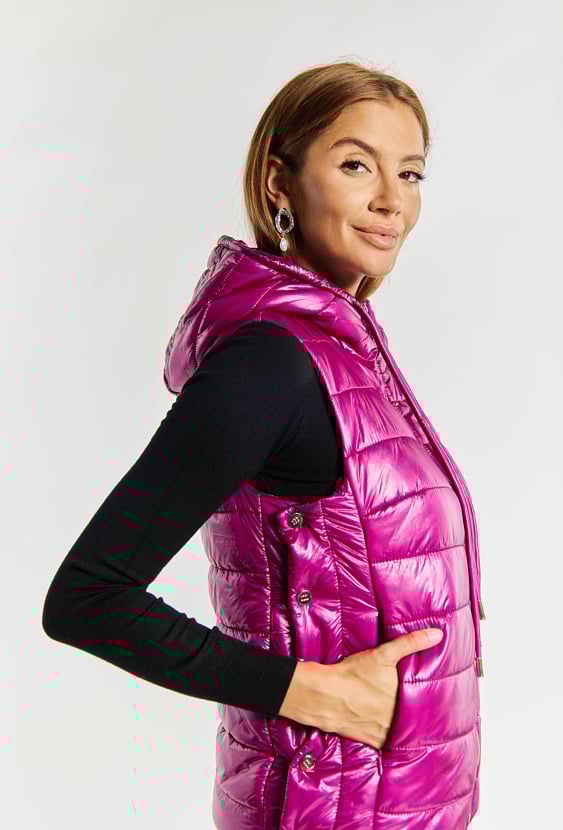 Damska kamizelka z kapturem