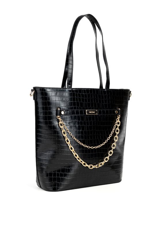 Stylowy shopper z łańcuszkiem